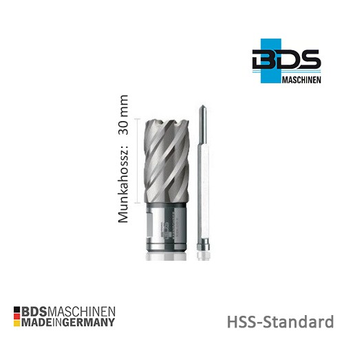 BDS HSS magfúró, munkahossz: 30mm, átmérő: 19