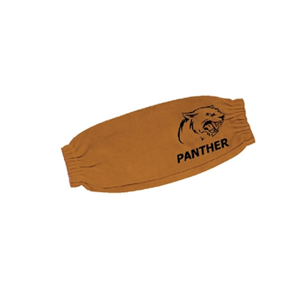 Panther hegesztő alkarvédő, vastag, hasított marha, sárga (45cm-es gumis)