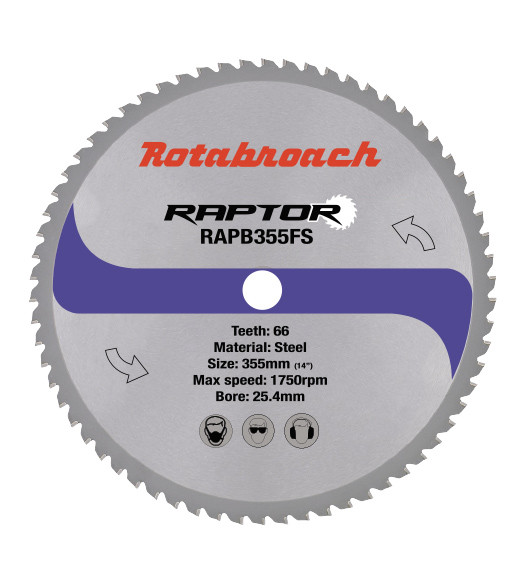 Rotabroach TCT keményfémlapkás körfűrész, D: 230mm, belső furat: 25,4mm, fogszám: 80, alumíniumra